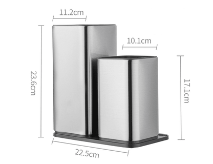 Modern Stainless Steel Knife Holder Set
