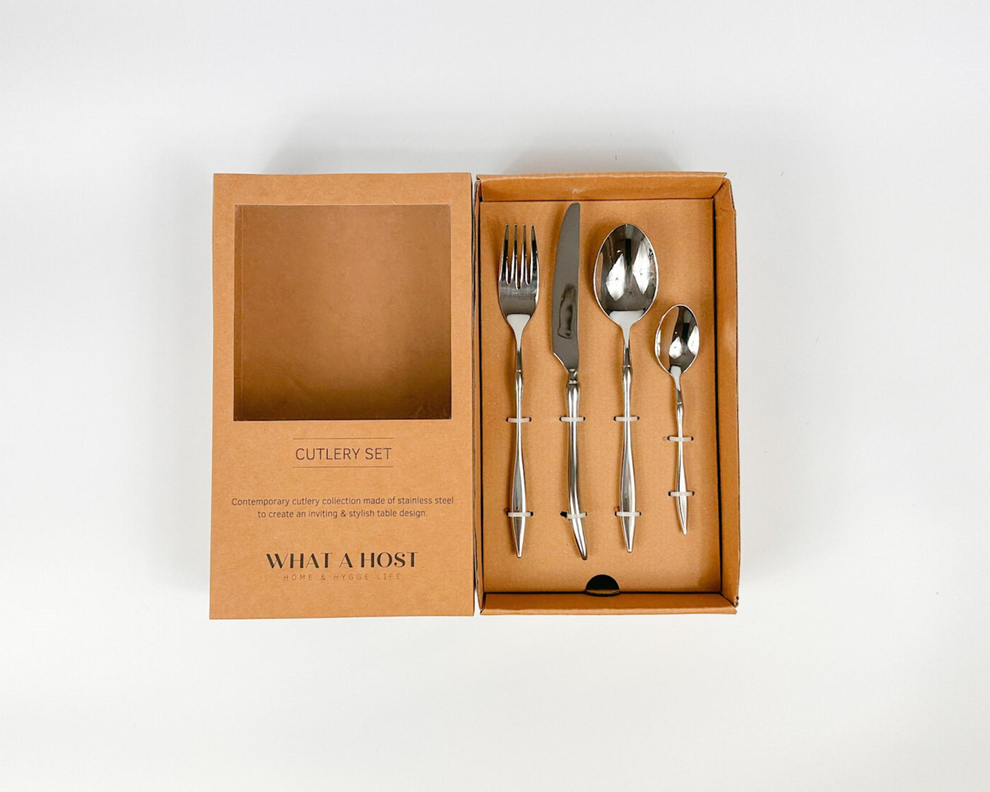 Monaco Silver Cutlery Set – 16 or 24 Piece Stainless Steel Flatware